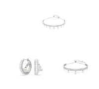 Swarovski x Ariana Grande Pendentif, Bracelet & Boucles d'oreilles, Coupes mixtes, Cœur, Blanc, Plaqué rhodium