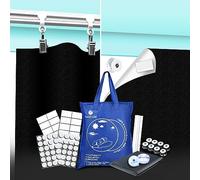 SwartLife Store Occultant sans Perçage avec Rail de Rideau 3M, Store Occultant Ventouse pour Velux, Fenêtre Thermique avec Attaches Auto-adhésives 300x145 CM