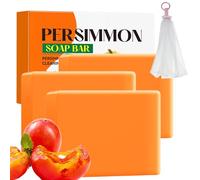 Swarva Persimmon Soap for Body Odor, Natural Japanese Persimmon Soap for Old People Smell, Comfortable and Moisturizing Organic Persimmon Soaps, For Face and Body, For All Skin Types (3, 3.5 FL/OZ)