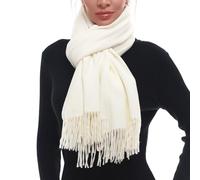 SWAT PANY Écharpe pour femmes Châle pashmina chaud d'hiver et étoles pour femmes, crème, L