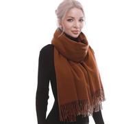 SWAT PANY Écharpe pour femmes Châles et étoles pashmina chauds d'hiver, caramel, L