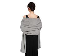 SWAT PANY Pashmina Châles et Châles pour Robes de Soirée Gris Châle de Mariage Écharpe Hiver Grand Châle Doux pour Femmes