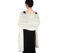 SWAT PANY Pashmina Châles et Châles pour Robes de Soirée Ivoire Châle de Mariage Écharpe Hiver Grand Châle Doux pour Femmes