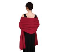 SWAT PANY Pashmina Châles et Châles pour Robes de Soirée Rouge Châle de Mariage Écharpe Hiver Grand Châle Doux pour Femmes