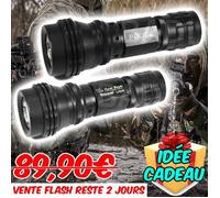 SWAT POLICE 500M LAMPE TORCHE 4000 LUMENS LED 10W FLASHLIGHT • MADE IN U.S.A •