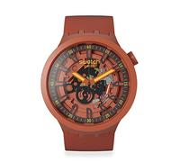 Swatch Analogique SB01R100, Orange, Bande