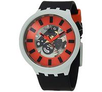 Swatch Big Bold BIocERAMIC Montre à quartz en silicone Noir 20 Casual (modèle : SB03M104)