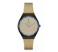 Swatch Montre à quartz unisexe en acier inoxydable Beige, beige, Pouvoir de la nature