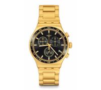 SWATCH Montre analogique pour Homme à Quartz avec Bracelet en Acier Inoxydable YVG418G, Or