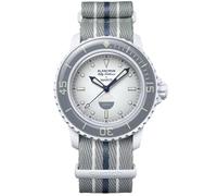 Swatch Montre bracelet Scuba Fifty Fathoms X Blancpain Antarctic Ocean, gris