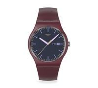 Montre - SWATCH - Burgundy Berry - Bracelet biosourcé - Étanchéité 3 ATM - Cadran marron foncé