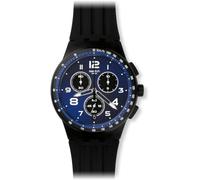 Swatch Montre Mixte Chronographe Quartz avec Bracelet en Silicone - SUSB402