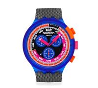 Swatch Montre NEON PARTY TO THE MAX SB06N102 Noir, Bleu, bleu