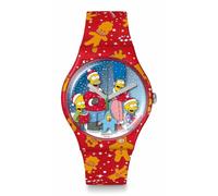 SWATCH Montre pour The Simpsons New Gent SUOZ361 Wondrous Winter Wonderland, Bracelet