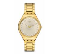 SWATCH OUTLET Swatch Montre analogique pour Femme à Quartz avec Bracelet en Acier Inoxydable SYXG126G, Or