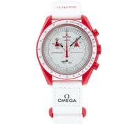 Swatch Omega x Moon Mission to Mars Speedmaster Rouge et Blanc, Blanc et rouge, Moderne