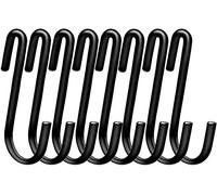 Swatowot Lot de 20 grands crochets de suspension robustes en forme de S de 6 cm pour cuisine, salle de bain, chambre à coucher et bureau (20 pièces, petit, noir)