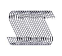 Swatowot Lot de 45 crochets de suspension en forme de S de 9 cm pour cuisine, salle de bain, chambre et bureau (argent)