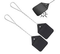 Swatter de Mouche en métal, Mouche de PU PU Swatters avec poignée en métal 17, 2 mouchoirs pour Mouches Abeilles intérieures à la Maison extérieure