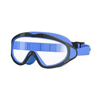 SWAUSWAUK Lunette Piscine Enfants - Lunette Natation Masque Natation pour Garçons Filles 4-12 Ans (Noir & Bleu)