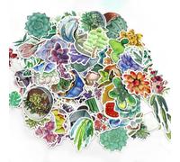 Swavitie 173 Feuilles Scrapbooking Autocollants étanches pour Bouteilles d'eau Autocollants Décoratifs Bricolage Tropical Plantes Style Note Stickers pour DIY Scrapbooking Album Décoration