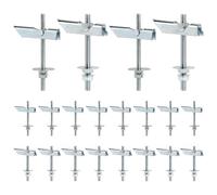 SWAWIS 10pcs M6x100mm et 10pcs M8x100mm Chevilles à Bascule Poids Lourd Cheville Parpaing Creux en Acier Galvanisé au Carbone pour Pour Suspendre des Objets Lourds au Plafond ou Au mur