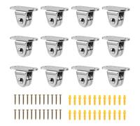 SWAWIS 12 Pièces Poulies pour ø 1-6mm Cordes Petite Poulie avec Roulement à Billes et vis de Fixation, pour Voiles Pare-Soleil Serres Cordes à Linge(61x21mm)