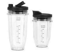SWAWIS 2 Pièces Cups Gobelets Compatible avec Ninja Auto-iQ Mixer de Remplacement Pour Mixeur 18oz(530ml)&24oz (710ml)BN750EU BN495EU BN800EU TB301EU TB401EU CB100EU CB350EU