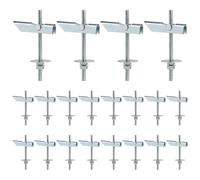 SWAWIS 20 Pièces M6x100mm Chevilles à Bascule Poids Lourd Cheville Parpaing Creux en Acier Galvanisé au Carbone pour Pour Suspendre des Objets Lourds au Plafond ou Au mur