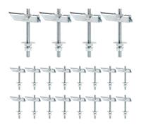 SWAWIS 20 Pièces M8x100mm Chevilles à Bascule Poids Lourd Cheville Parpaing Creux en Acier Galvanisé au Carbone pour Pour Suspendre des Objets Lourds au Plafond ou Au mur