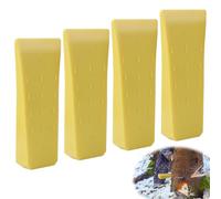SWAWIS 4 Pièces D'Abattage pour Tronçonneuse, Coin Abattage ABS Plastique, Cale Dabattage pour l'Abattage Contrôlé des Arbres, 15.2*6.6*2.5cm Coins D'Arbres(Jaune)