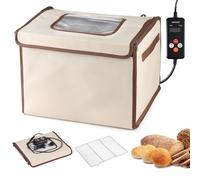 SWAWIS 40x30x28cm Boîte à Pain de Fermentation avec Chauffage 230V 70W, Pliable, avec Thermostat, Contrôle de Température 20-50 °C et Fonction de Minuterie 0-24h, pour Maison Pizza Yaourt Vin de Riz