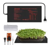 SWAWIS 65W Tapis Chauffant Semis 52,7x25,4cm avec Thermostat Séparé | Plage de Contrôle de Température 5-42 ℃, IP67, pour Germination des Graines Brassage Artisanal Reptiles