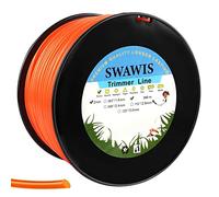 SWAWIS Fil de Coupe Nylon Rond Bobine de Tondeuse 2,0mm/340M Trimmer Line de Rechange pour Jardin de Mauvaises Herbes Fil pour débroussailleuse, Rouge Orangé
