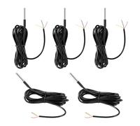 SWAWIS Lot de 5 capteurs de température 3 m en acier inoxydable numérique étanche Taille de la sonde : 6 x 50 mm 3~5 V Température -55 ℃ ~ 125 ℃ Compatible avec Arduino et Raspberry Pi | Compatible