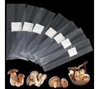 SWAWIS Lot de 50 Sacs de Culture de Champignons 18 × 35 Cm avec Filtre | Format compact, solide et résistant à la déchirure, pratique pour la production de mycélium en petit volume
