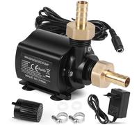 SWAWIS Pompe a Eau 12V 900L/H 5,5M Mini Immergée Bassin Secteur