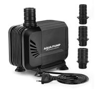 SWAWIS Pompe Bassin Pompe a Eau 2500L/H 35W Pompe Aquarium Amphibie Pompe a Bassin Exterieur Ultra-Quiet Pompe avec 3 Gicleurs 19mm/22mm/25mm Mini Pompe a Eau Pompe Fontaine