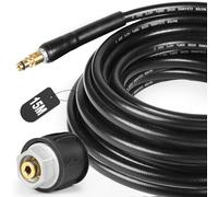 SWAWIS Tuyau Nettoyeur Haute Pression 15M pour Kärcher K2 K3 K4 K5 K6 K7 180bar Furet Haute Pression Tuyau Flexible Avec Raccords Quick Connect et Pièce D'adaptation