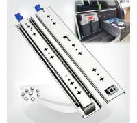 SWAYVES Glissières de Tiroir 800-1450 Mm Glissières de Tiroir Robustes Capacité de Charde 120 Kg Extenscomplète Avec Glissières À Roulement À Billes, Montalatéral 1 Paire/With Lock/1150Mm