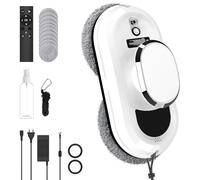 SWBSLL Robot Laveur de Vitre, Robot Nettoyeur Vitre 5600 Pa avec Navigation Intelligente, Télécommande, Système Antichute, Chiffons en Microfibre pour Toutes Les Surfaces Lisses (1)