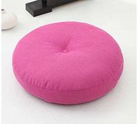 SWD TWTH Coussin d’assise épais de 10 cm/15 cm pour chaise, coussins de chaise ronds doux de 40/50/60 cm pour balcon, tatami, patio, baie, salon, sol, maison (40 * 40 cm, rose)