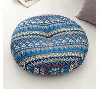 SWD TWTH Coussin d’assise épais de 10 cm/15 cm pour chaise, coussins ronds souples de 40/50/60 cm pour balcon, tatami, patio, baie, salon, sol, maison (40 * 40 cm, bleu D)