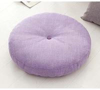SWD TWTH Coussin de chaise rond doux et épais de 10 cm/15 cm, 40/50/60 cm, pour balcon, tatami, terrasse, baie, salon, sol, maison (50 x 50 cm, violet B)
