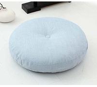 SWD TWTH Coussin de chaise rond doux et épais de 10 cm/15 cm, 40/50/60 cm, pour balcon, tatami, terrasse, baie, salon, sol, maison (40 x 40 cm, bleu B)