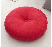 SWD TWTH Coussin de chaise rond et doux - 10 cm/15 cm - 40/50/60 cm - Pour balcon, tatami, terrasse, baie, salon, sol - 40 x 40 cm, rouge A