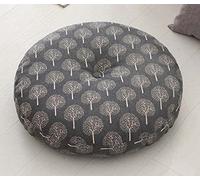 SWD TWTH Coussin de siège épais de 10cm/15cm, coussins ronds doux pour chaise de 40/50/60cm pour balcon, tatami, patio, baie, salon, sol, maison (60 * 60CM, Arbre)