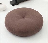 SWD TWTH Coussin épais de 10cm/15cm pour siège de chaise, coussins ronds souples de 40/50/60cm pour balcon, tatami, patio, baie, salon, sol, maison (45 * 45CM, Marron A)