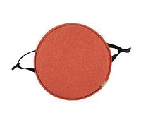 SWD TWTH Lot de 2 coussins de chaise ronds antidérapants pour chaise de salle à manger, jardin, maison, intérieur et extérieur (40 x 40 cm, orange)