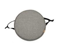 SWD TWTH Lot de 2 coussins ronds antidérapants pour chaise de salle à manger, jardin, maison, intérieur et extérieur (35 x 35 cm, gris)